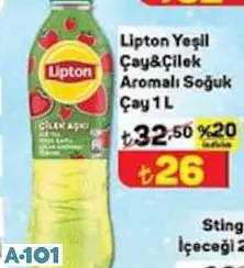 LİPTON YEŞİL ÇAY&ÇİLEK AROMALI SOĞUK ÇAY 1 L LİPTON YEŞİL ÇAY&ÇİLEK AROMALI SOĞUK ÇAY 1 L
